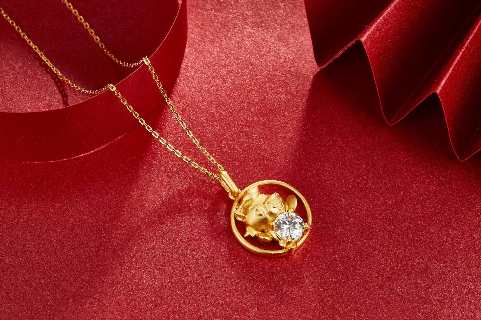 十二生肖系列之马1.0克拉D色莫桑钻项链 OSXG 02