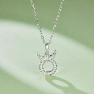 十二星座系列之金牛座莫桑钻项链 OXZB 02