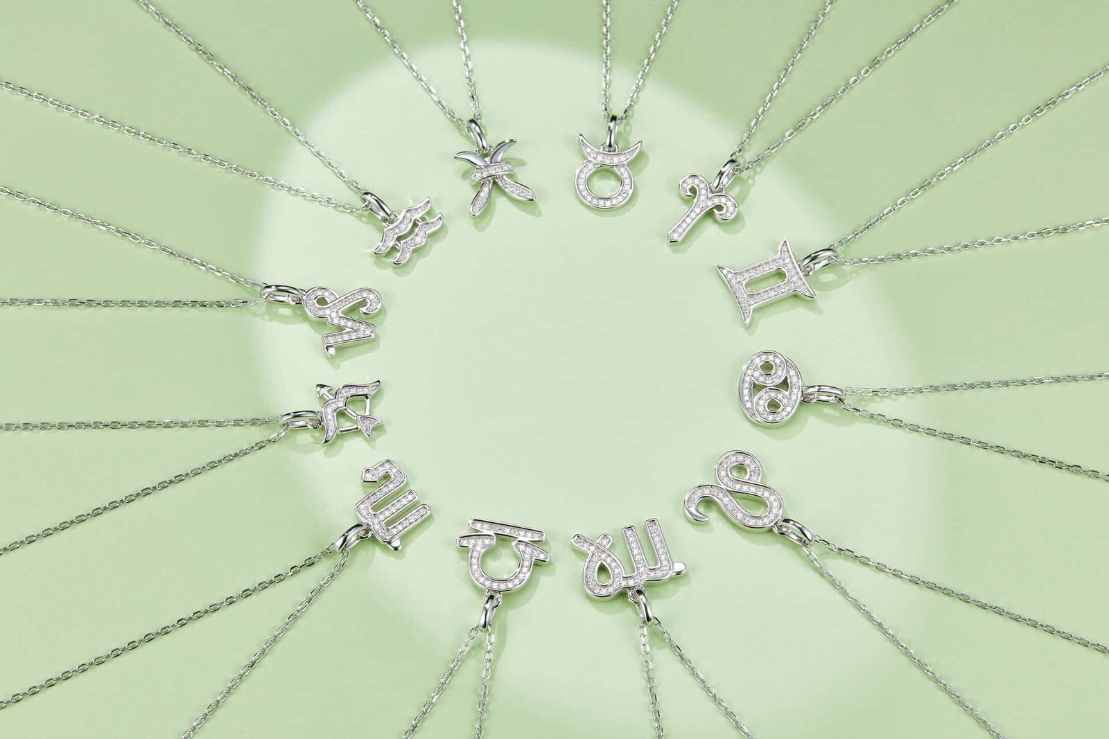 十二星座系列之金牛座莫桑钻项链 OXZB 04