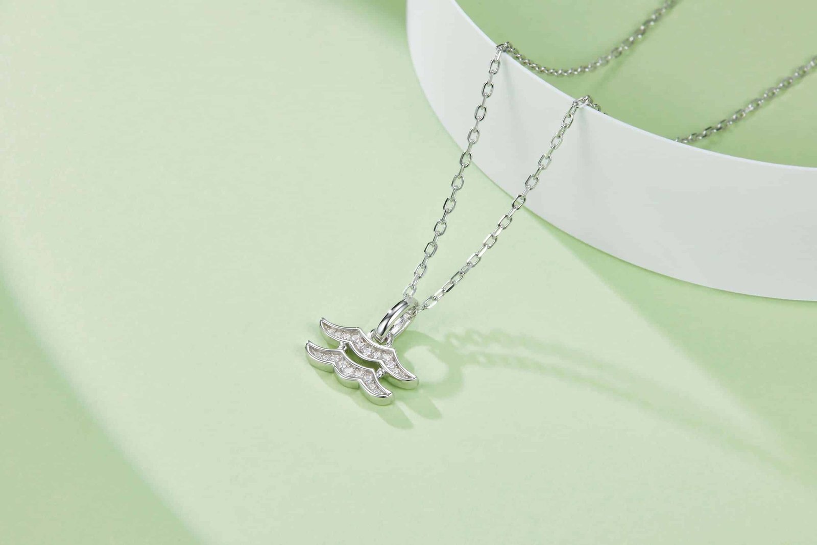 十二星座系列之水瓶座莫桑钻项链 OXZK 03